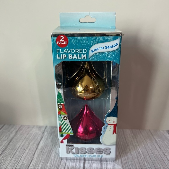 Hersheys Kisses the Season Set of 2 Hershey Kiss Flavored Lip Balm Candy Gift - Picture 1 of 8